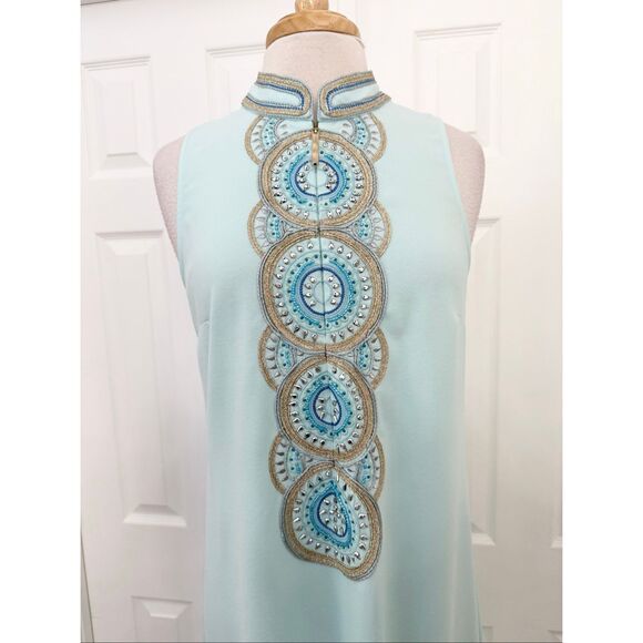 Lilly Pulitzer Womens Whisper Blue Embellished Neck Jane Maxi Dress Size 8 NWT - Picture 4 of 9